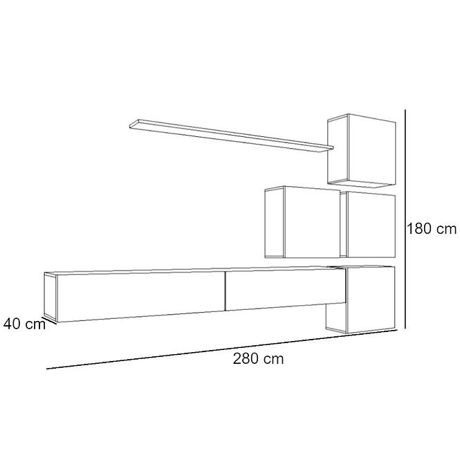 Wohnwand Switch IX Graphit