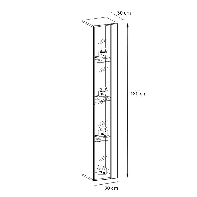 Hängender Schrank Switch SW1 Schwarz