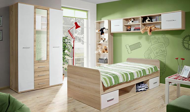 Schrank Dino Eiche Sonoma/Weiß DSW DI-01