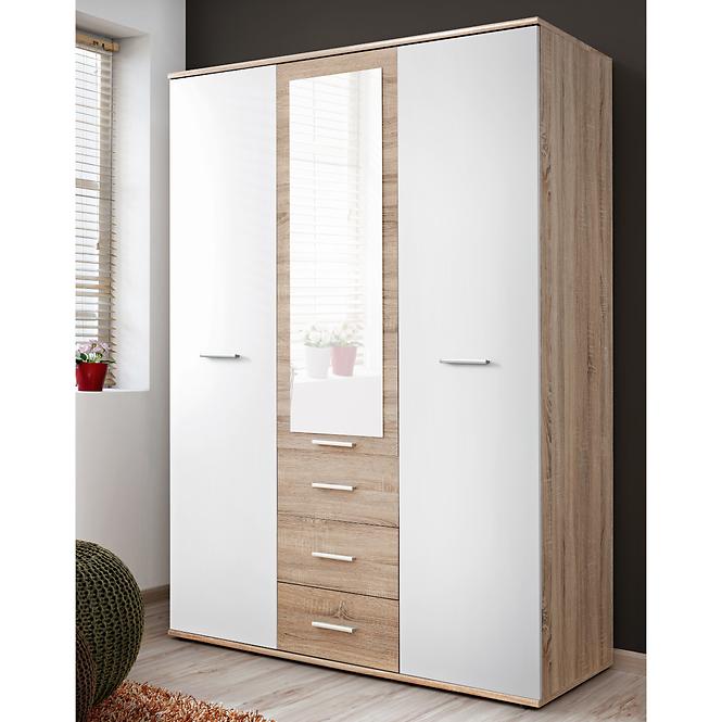 Schrank Dino Eiche Sonoma/Weiß DSW DI-01