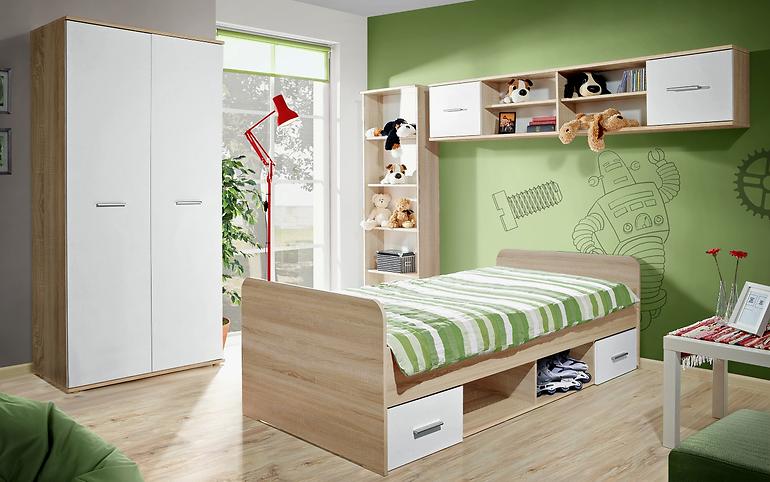 Schrank Dino Eiche Sonoma/Weiß DSW DI-01