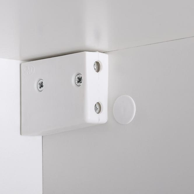 Wohnwand Switch Glass+Led Xi Weiß/Graphit