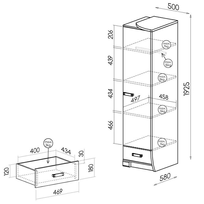 Schrank Romero R17p D.Can/Arusha 50/58/193