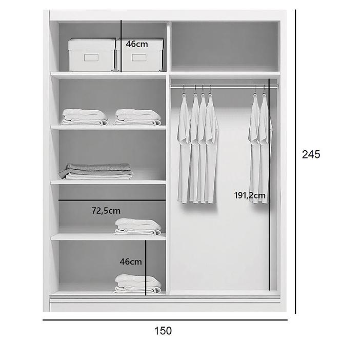 Schrank Blanka A20 150 Weiß