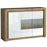 Vitrine Livinio L3 Ribbeck/weiß glänzend