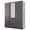 Schrank Bali D3 Graphit/Spiegel