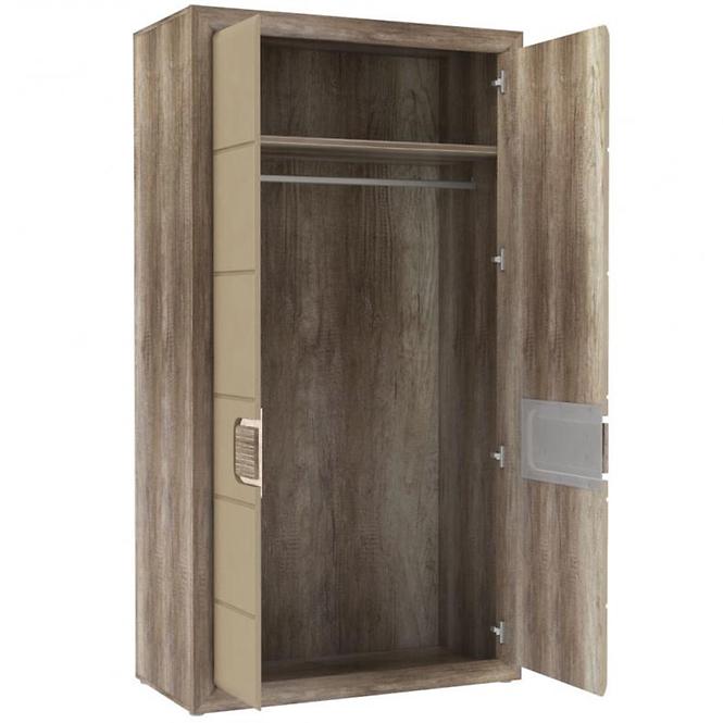 Schrank Tiziano Tzs721r Eiche Antik / Beige Glanz