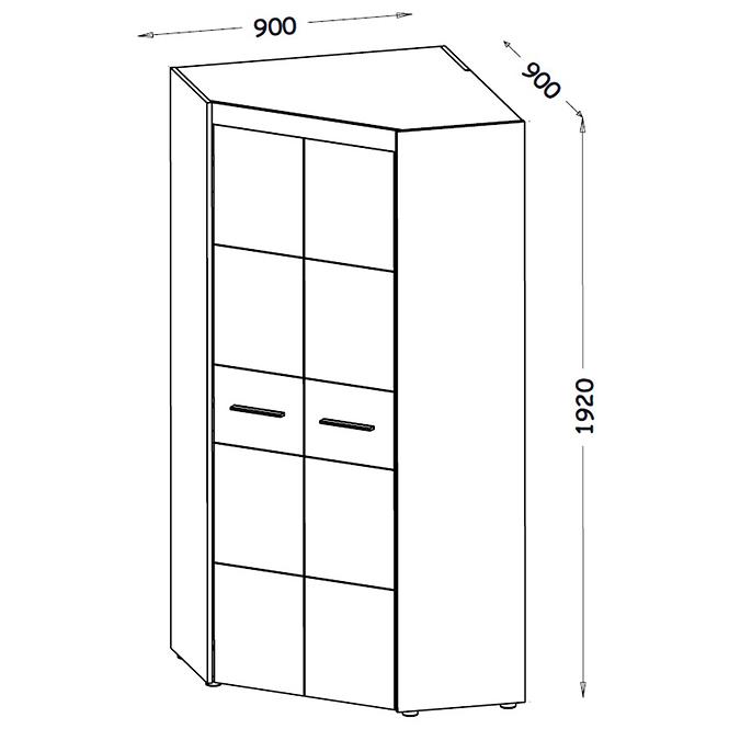 Eckschrank Smart 07 Oak Wotan / Beton