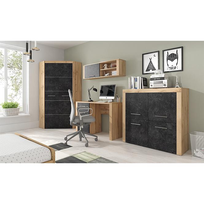 Eckschrank Smart 07 Oak Wotan / Beton