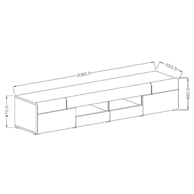 TV tisch Toleedi 40 2D 4S Antracyt