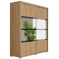 Schrank Elena A9 Craft Gold/ Lacobel Schwarz