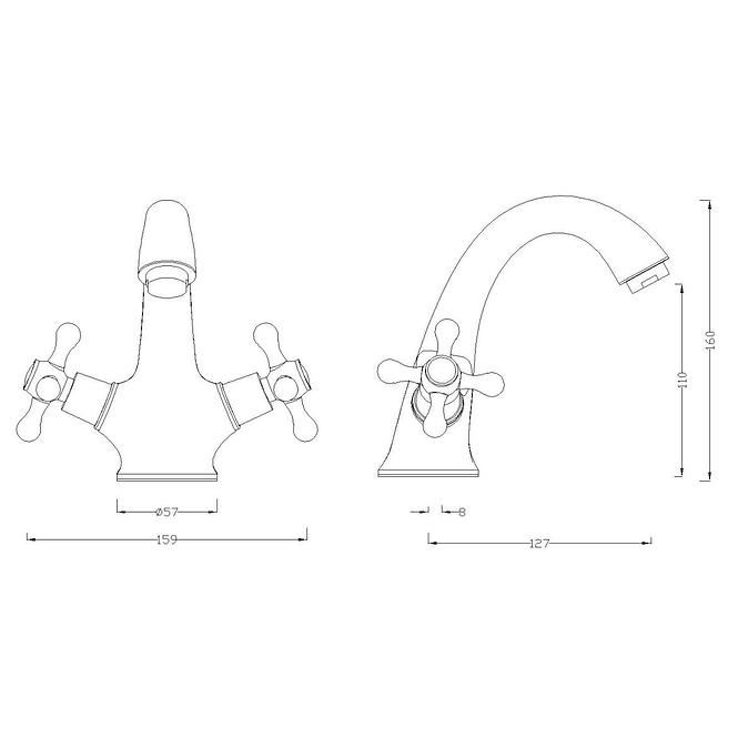 Waschbeckenarmatur SW-7725 Antica