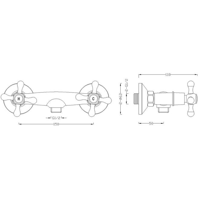 Duscharmatur SW-8825 Antica