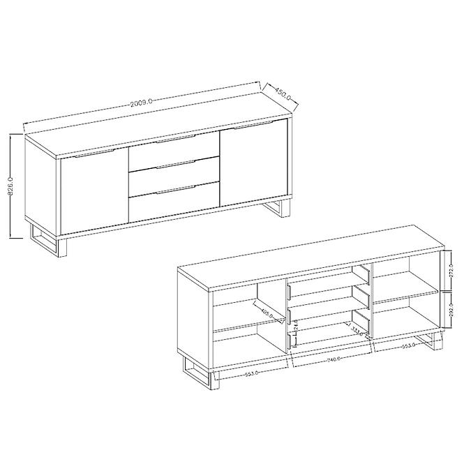 Sys Halle 13 Vitrine  1d 2s Wotan-Eiche