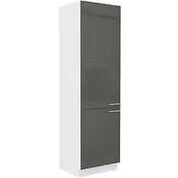 Küchenzeile Lara 60dk-210 2f Bb Mdf Grau  Glänzend