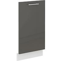 Küchenzeile Lara Front Zm.713x446 Mdf Grau Glänzend