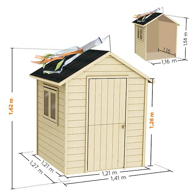 Kindergartenhaus GARANCE 141x127x162 cm