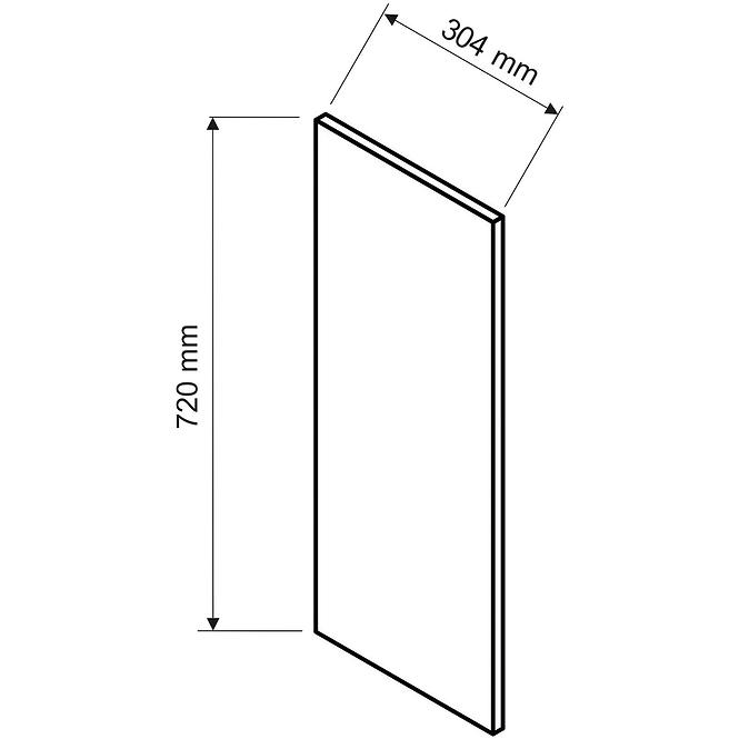 Seitenplatte Oscar 720x292 Weiß Lesk