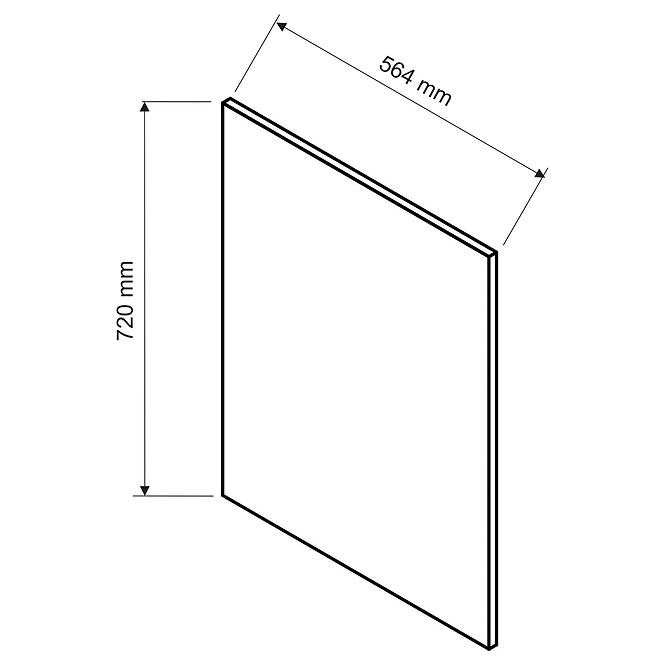 Seitenplatte Oscar 720x564 Anthrazit Lesk