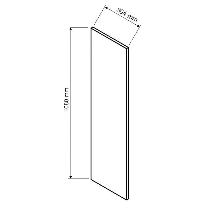 Seitenplatte Bono 1080x292 Eiche Burlington