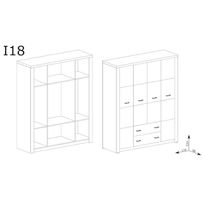 Schrank 4d Indianapolis I18 Jasan Helle