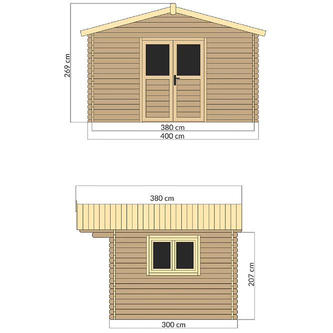 Gartenhaus MAX 4x3 m