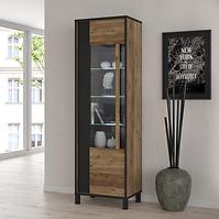 Vitrine Haruki 60 Alpenfichte/ Schwarz