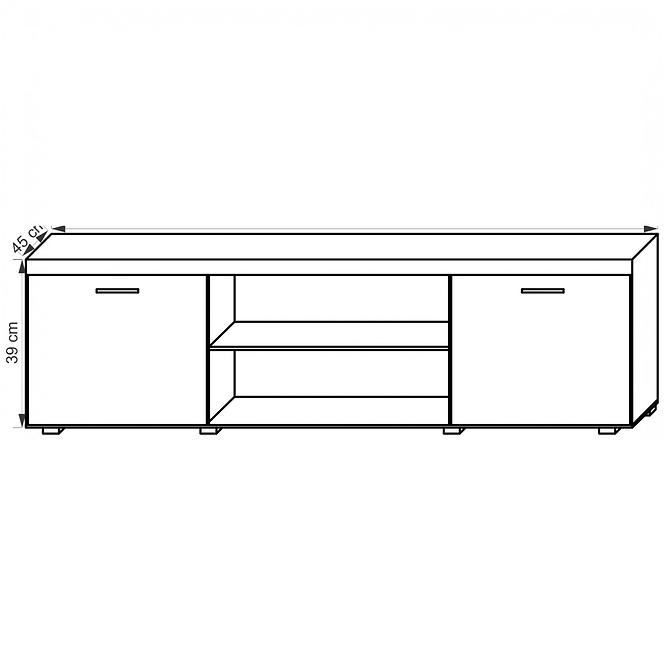 Tv Tisch Samba 200cm Pflaumenbaum