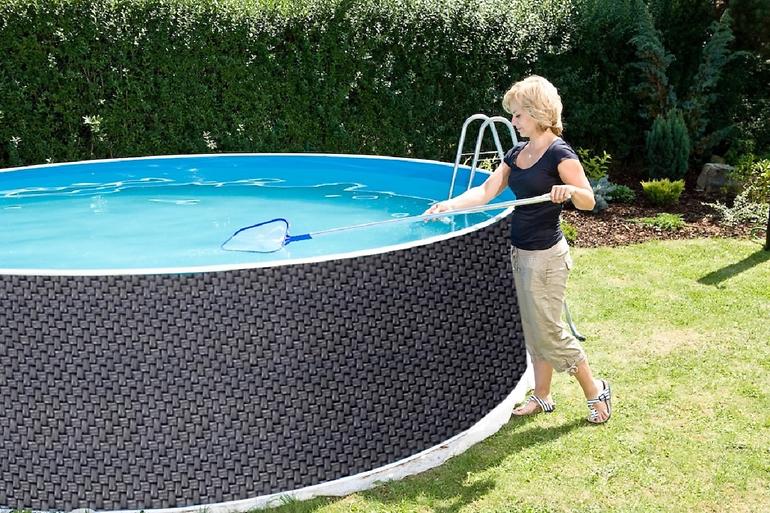 Stahlrahmenpool Orlando 3,66x1,22 m Rattan