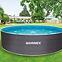 Stahlrahmenpool Orlando 3,66x1,22 m Rattan,2