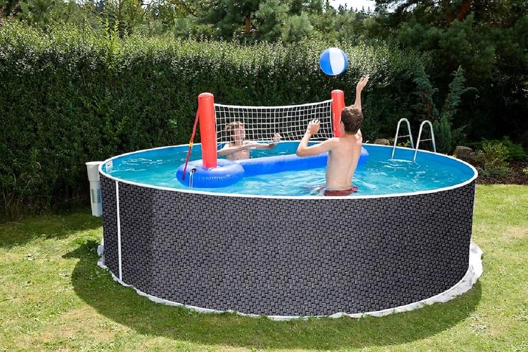 Stahlrahmenpool Orlando 3,66x1,22 m Rattan