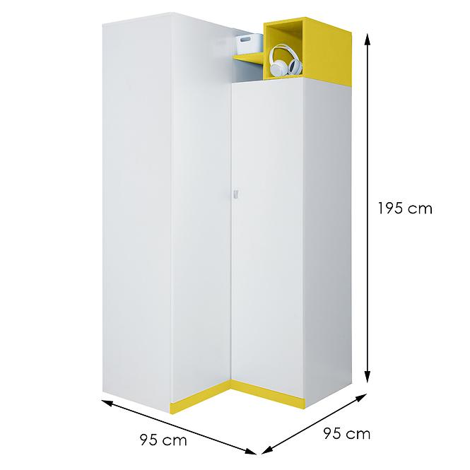 Schrank Mobi MO-1 weiß lux / gelb