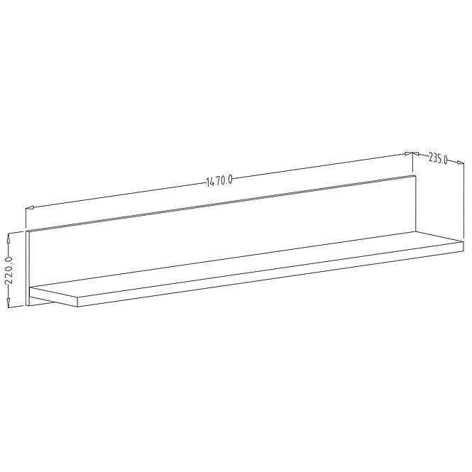 Regal Olin 02 Appenzeller Fichte / schwarz