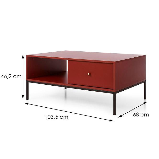 Couchtisch Mono ML104 dunkelrot