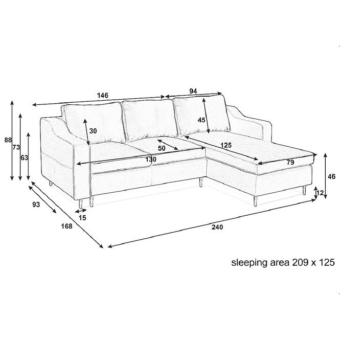 Ecksofa Vero Solo 252