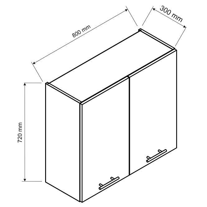 Küchenzeile Irma W80 grün  matt