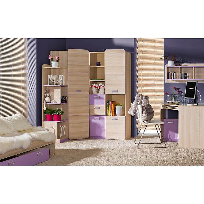 Schrank Lorento 01 asche coimbra/violett