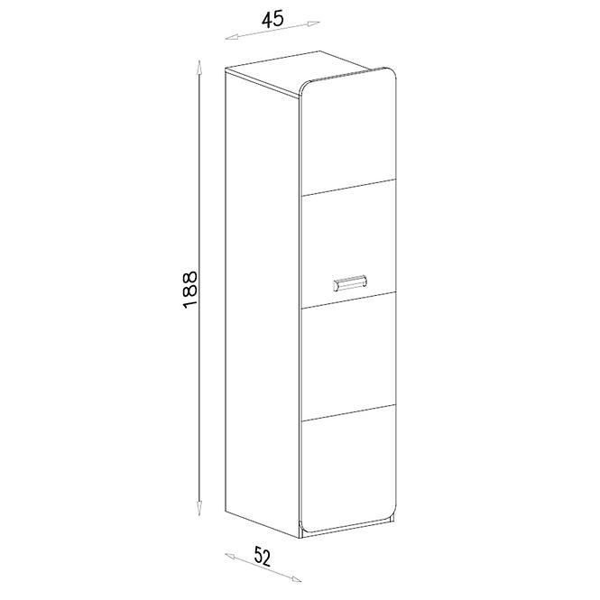 Schrank Lorento 02 asche coimbra/violett