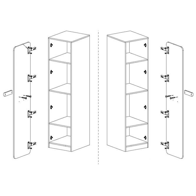 Schrank Lorento 02 asche coimbra/violett