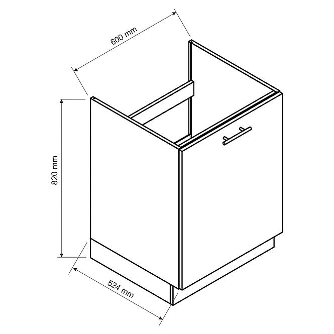 Küchenschrank Max D60zl Pl Flaschengrün