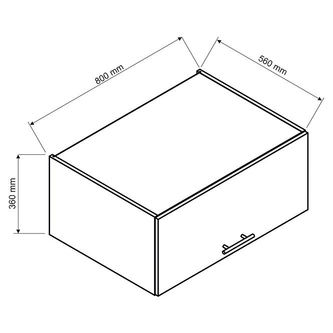 Küchenschrank Max W80okgr / 560 Granit