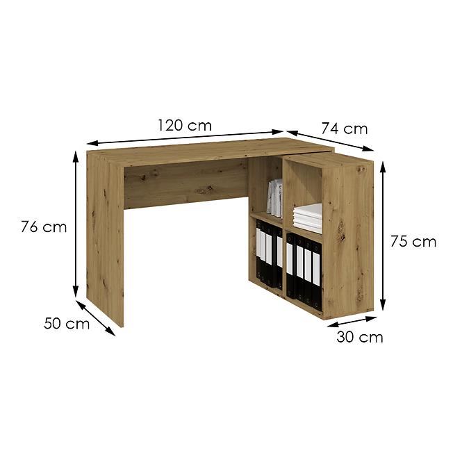 Schreibtisch Plus 2x2 eiche artisan