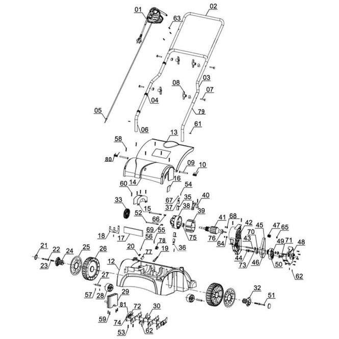 Elektrischer Vertikutierer GC-ES 1231