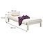 Bett aus buche Lux 200x90 white,2