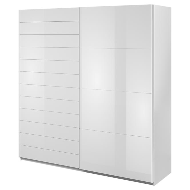 Schrank Galaxy 2D 68 weiß/weißes Glas