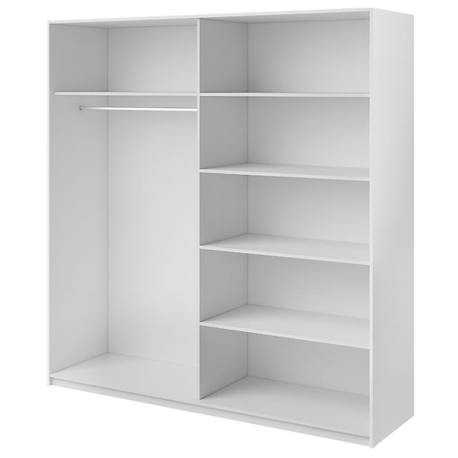 Schrank Galaxy 2D 68 weiß/weißes Glas