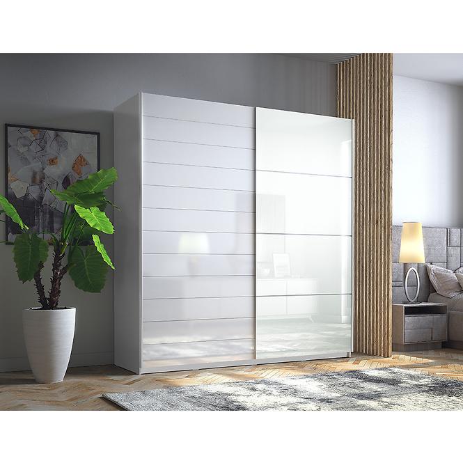 Schrank Galaxy 2D 68 weiß/weißes Glas