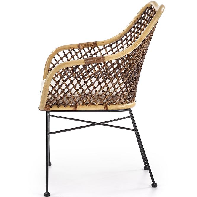 Stuhl K336 Rattan/Metall Natural/dunkelbraun