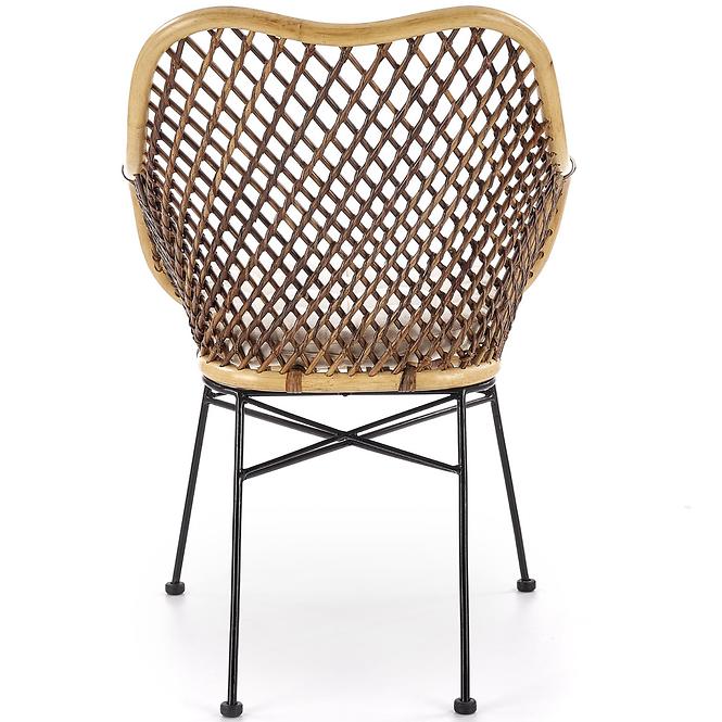 Stuhl K336 Rattan/Metall Natural/dunkelbraun