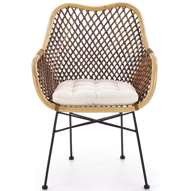 Stuhl K336 Rattan/Metall Natural/dunkelbraun